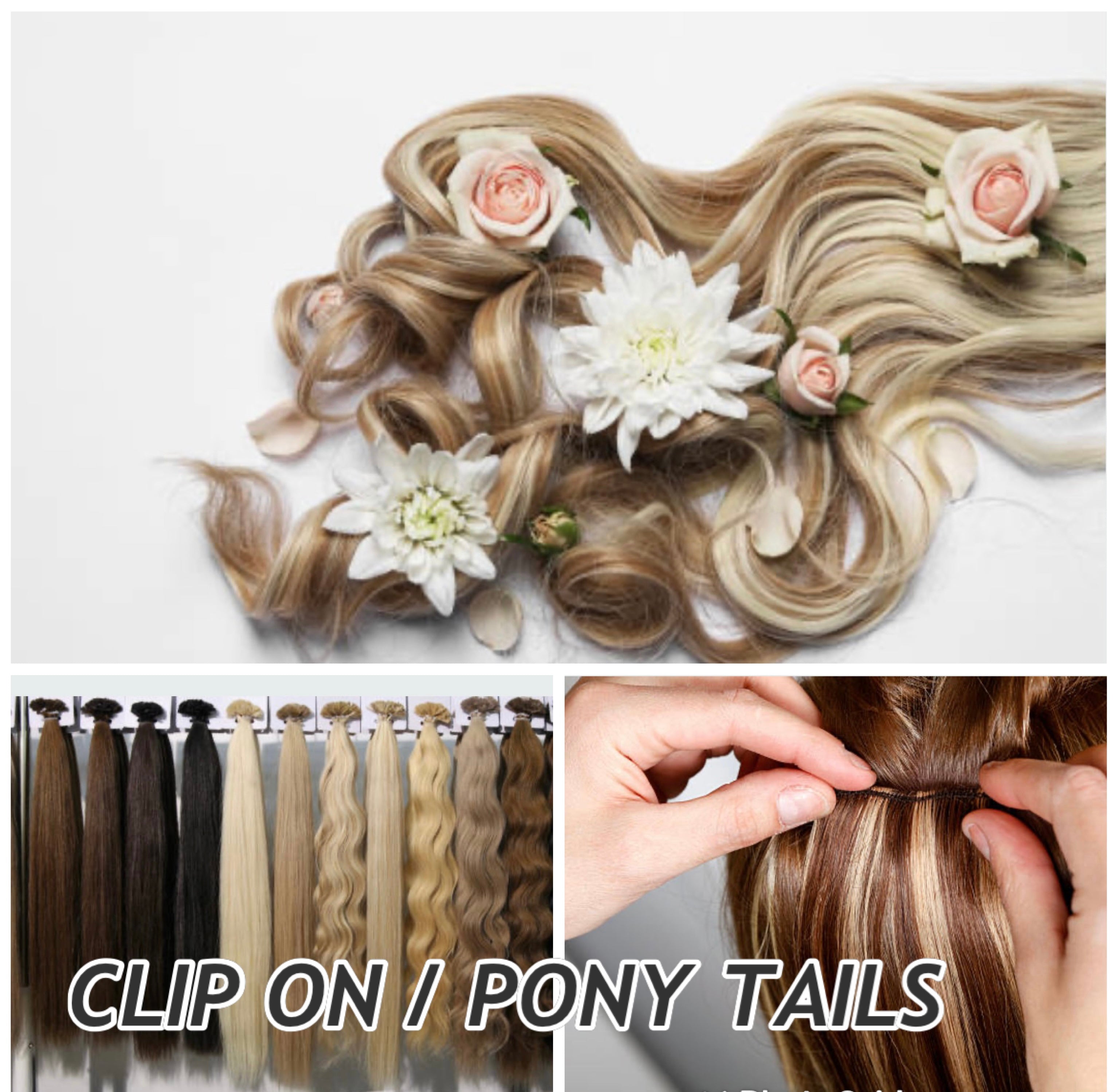 HAIR EXTENSIONS/CLIP ON