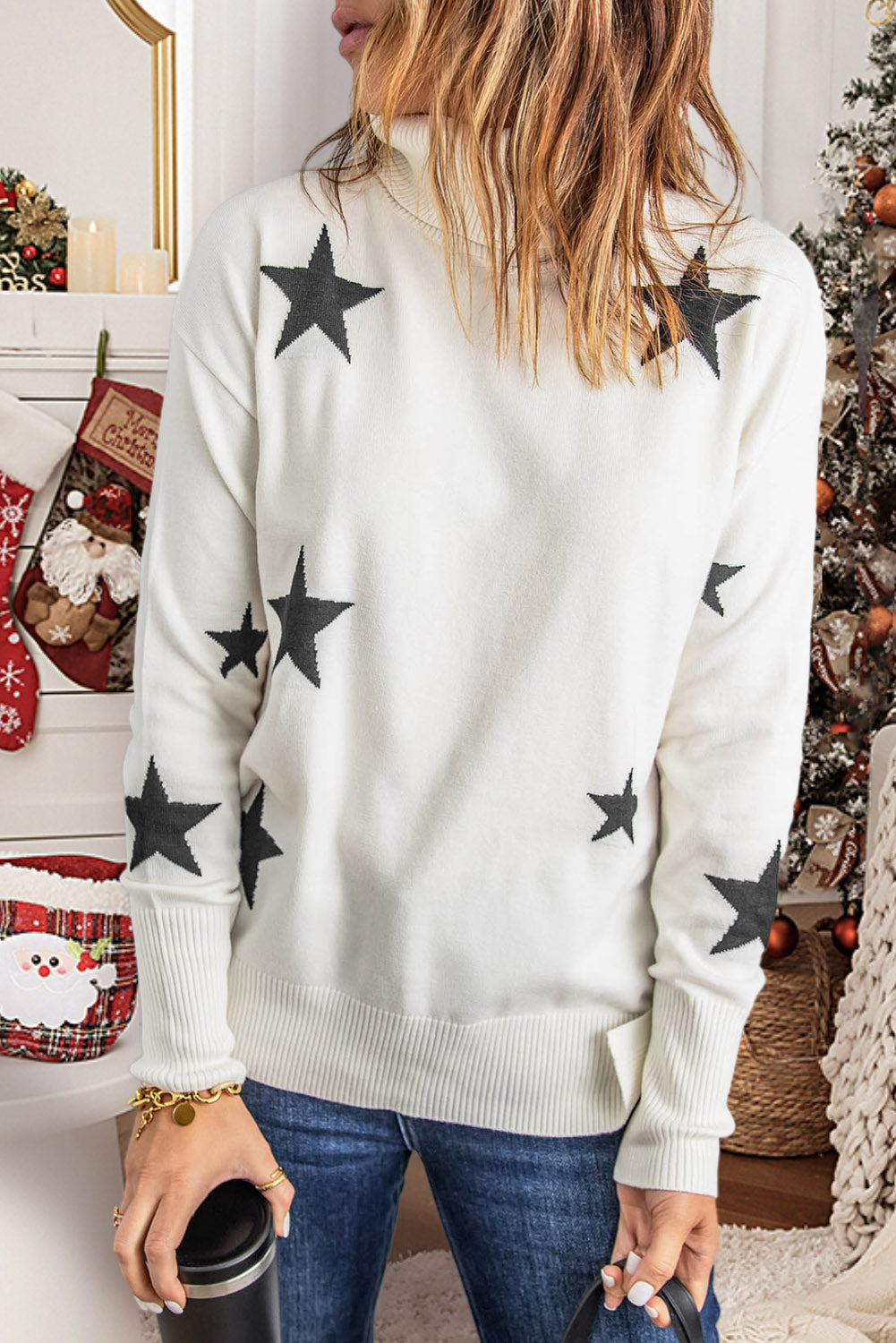 Star Print Sweater