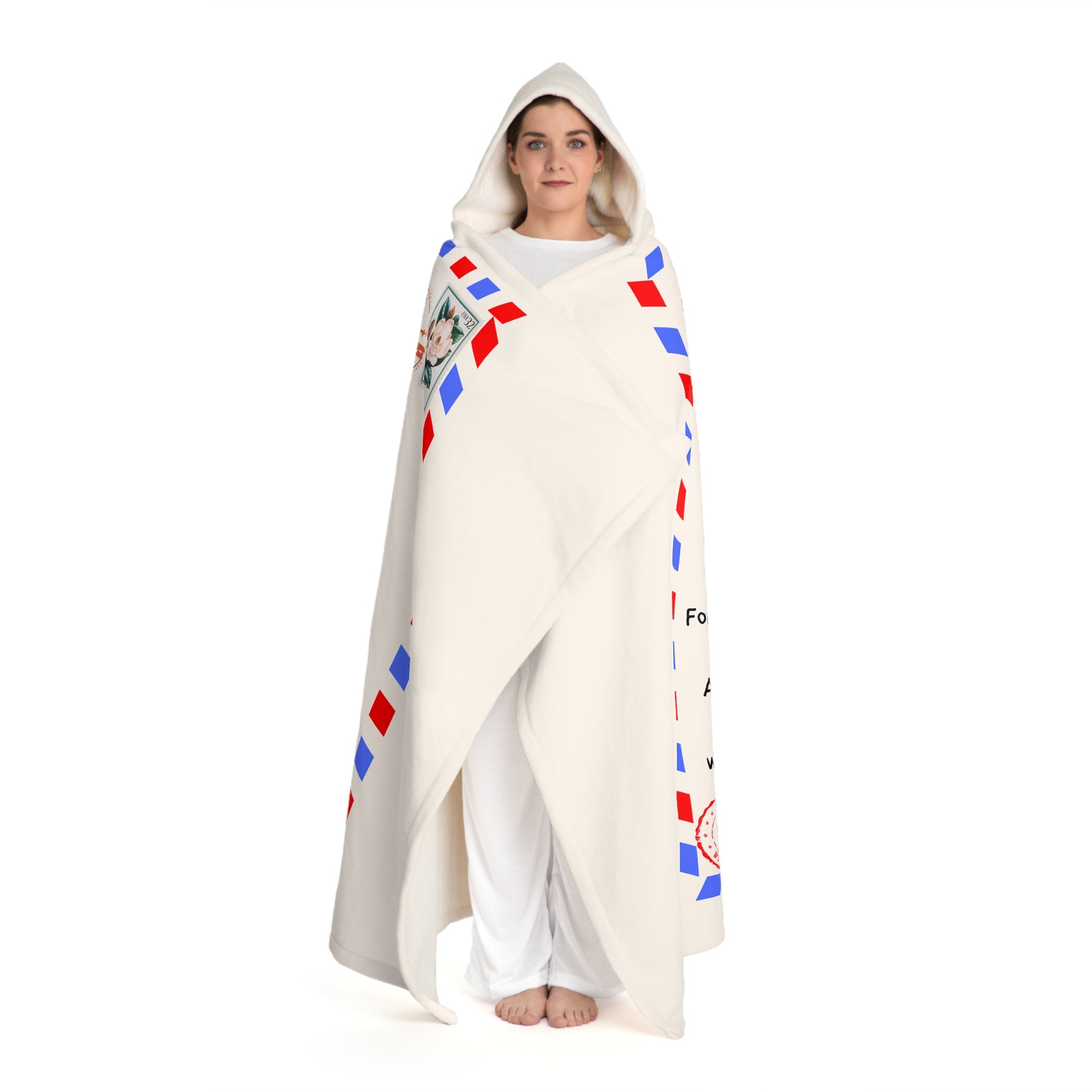 Hooded Sherpa Fleece Blanket