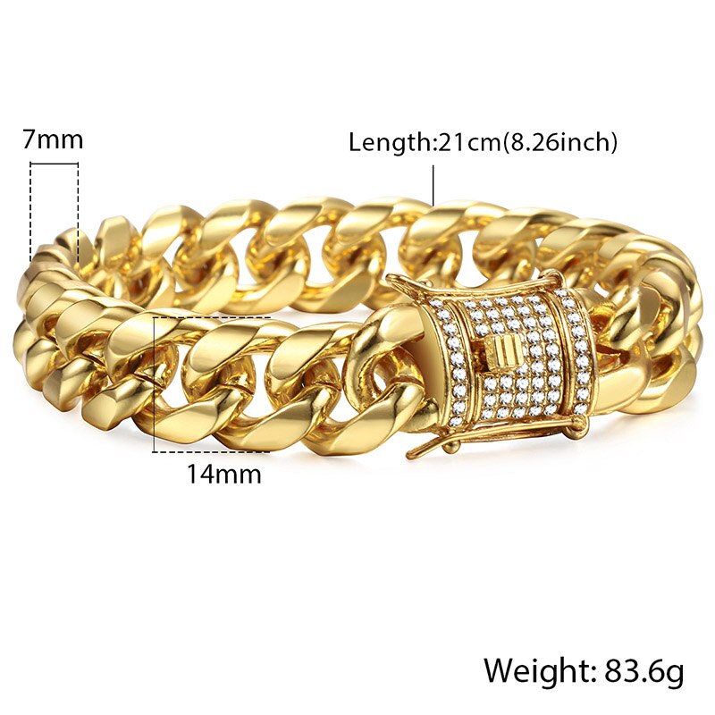 Miami Gold Curb Bracelet