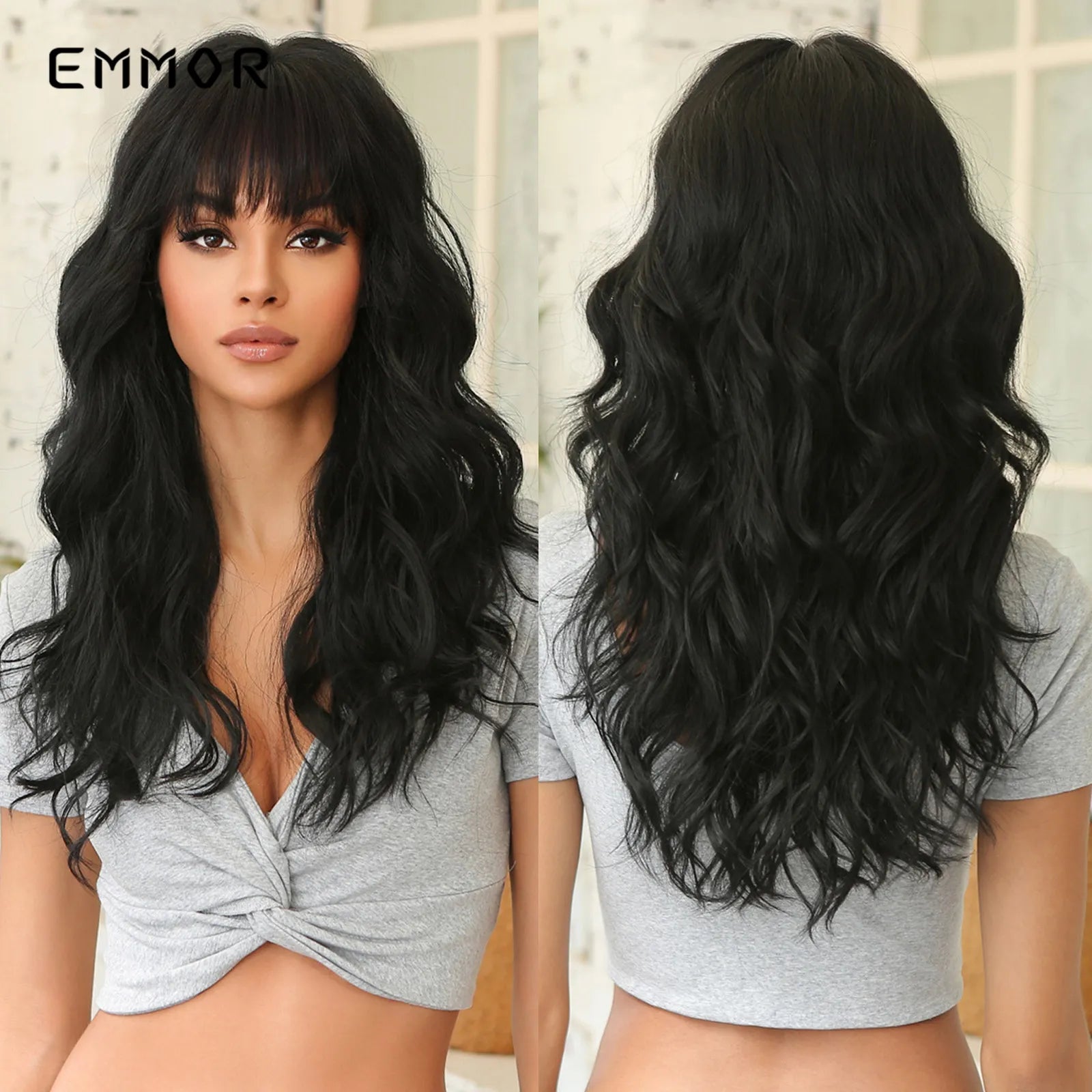 Black Long Wave Wigs