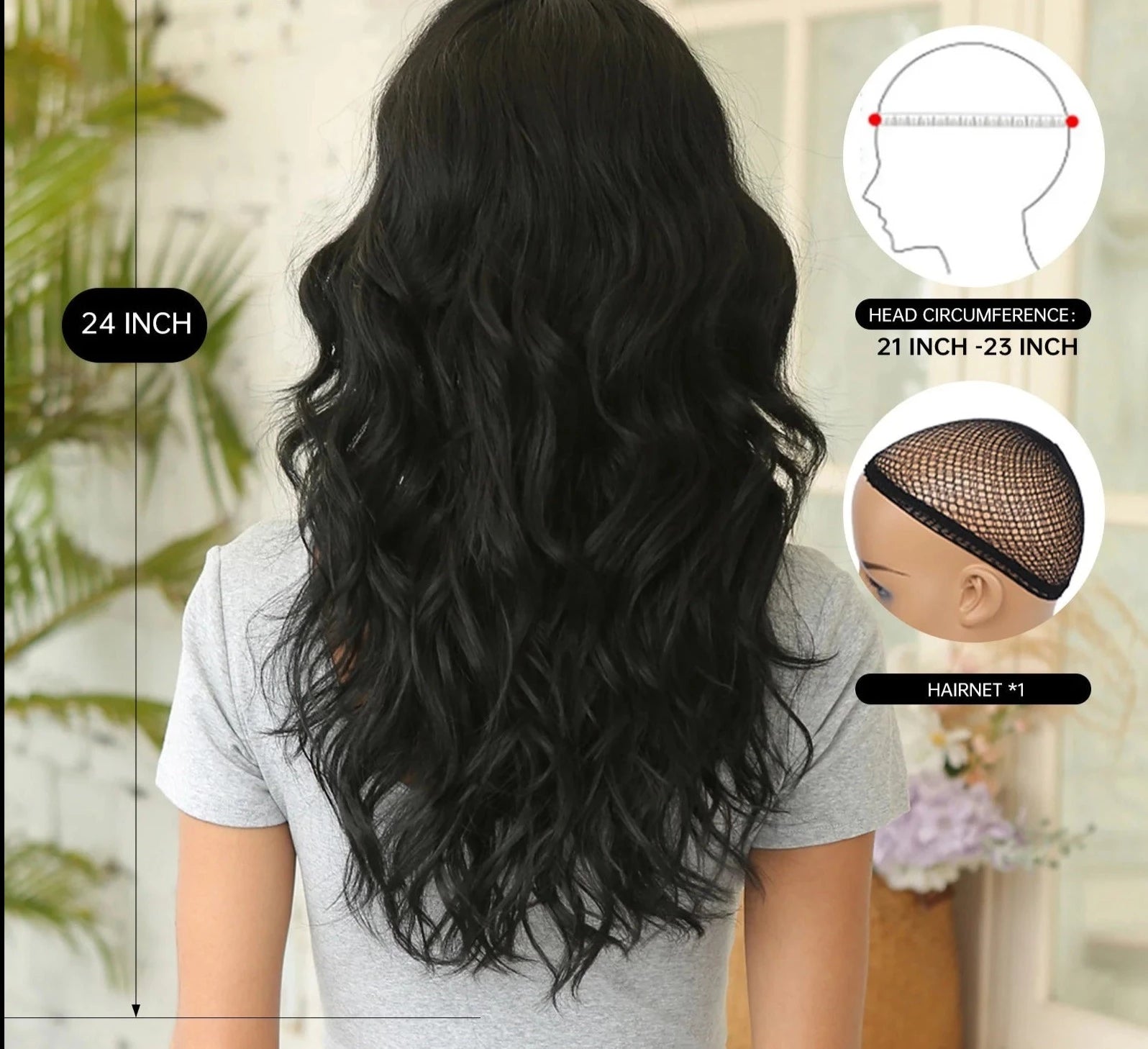 Black Long Wave Wigs