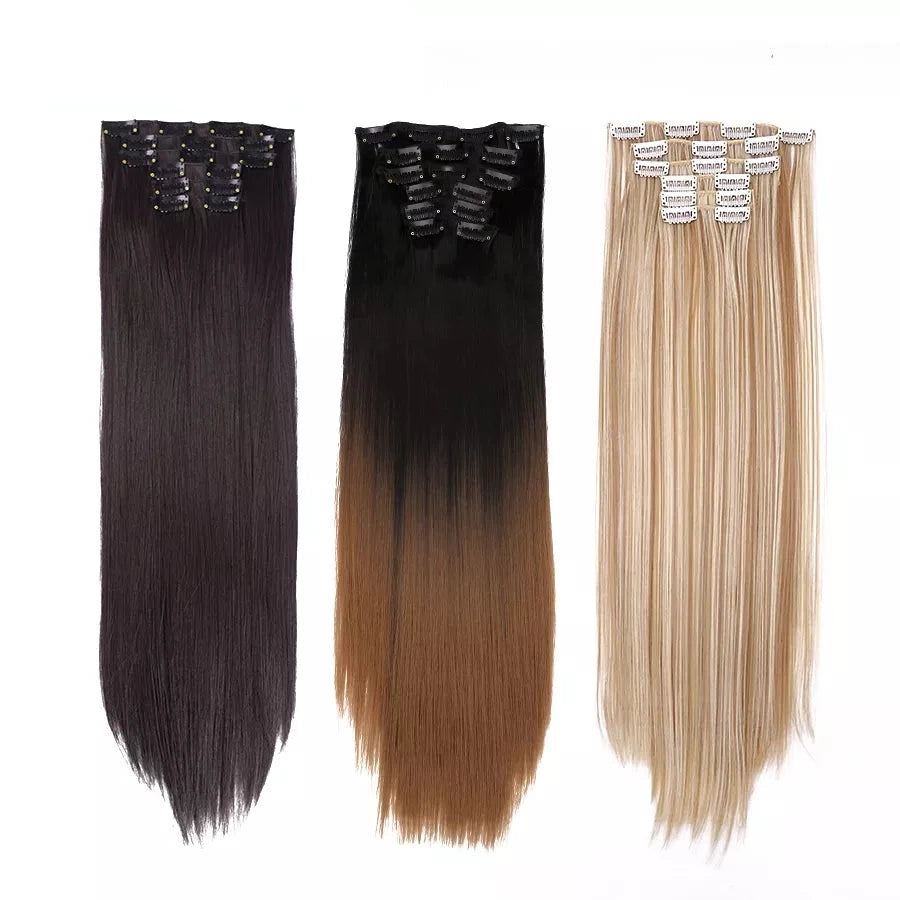 Synthetic Clip On Hair Extension