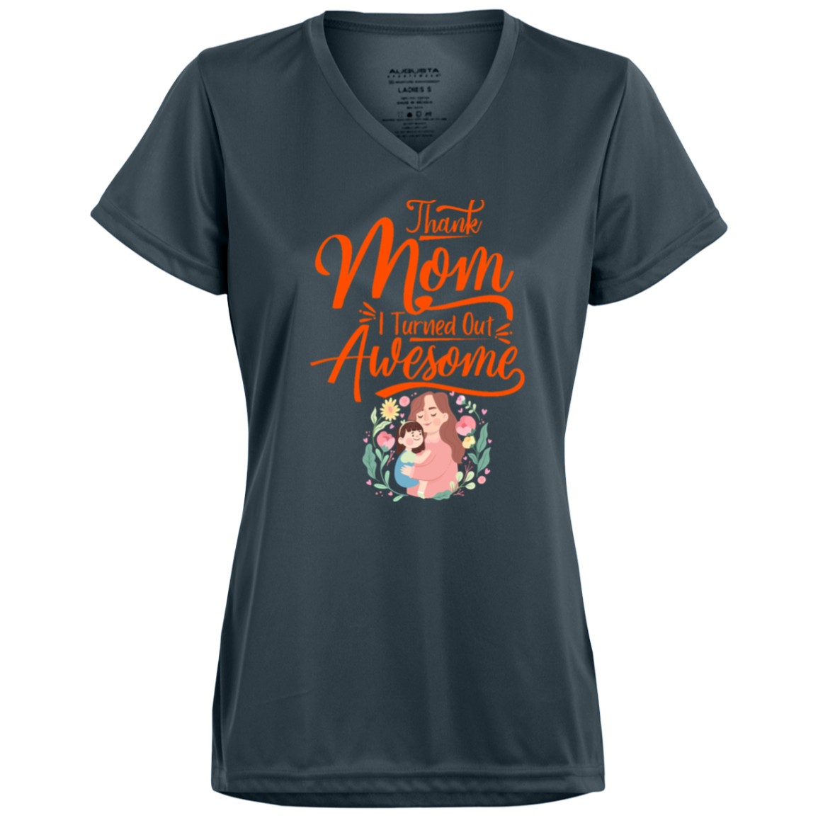 JMTES Ladies’ Moisture-Wicking V-Neck Tee