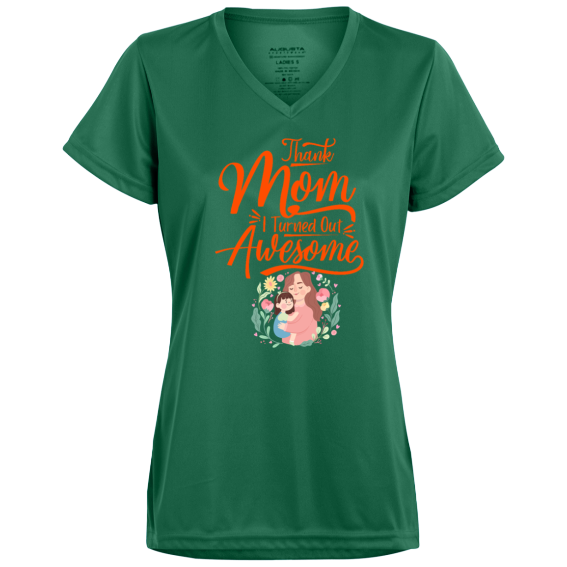 JMTES Ladies’ Moisture-Wicking V-Neck Tee