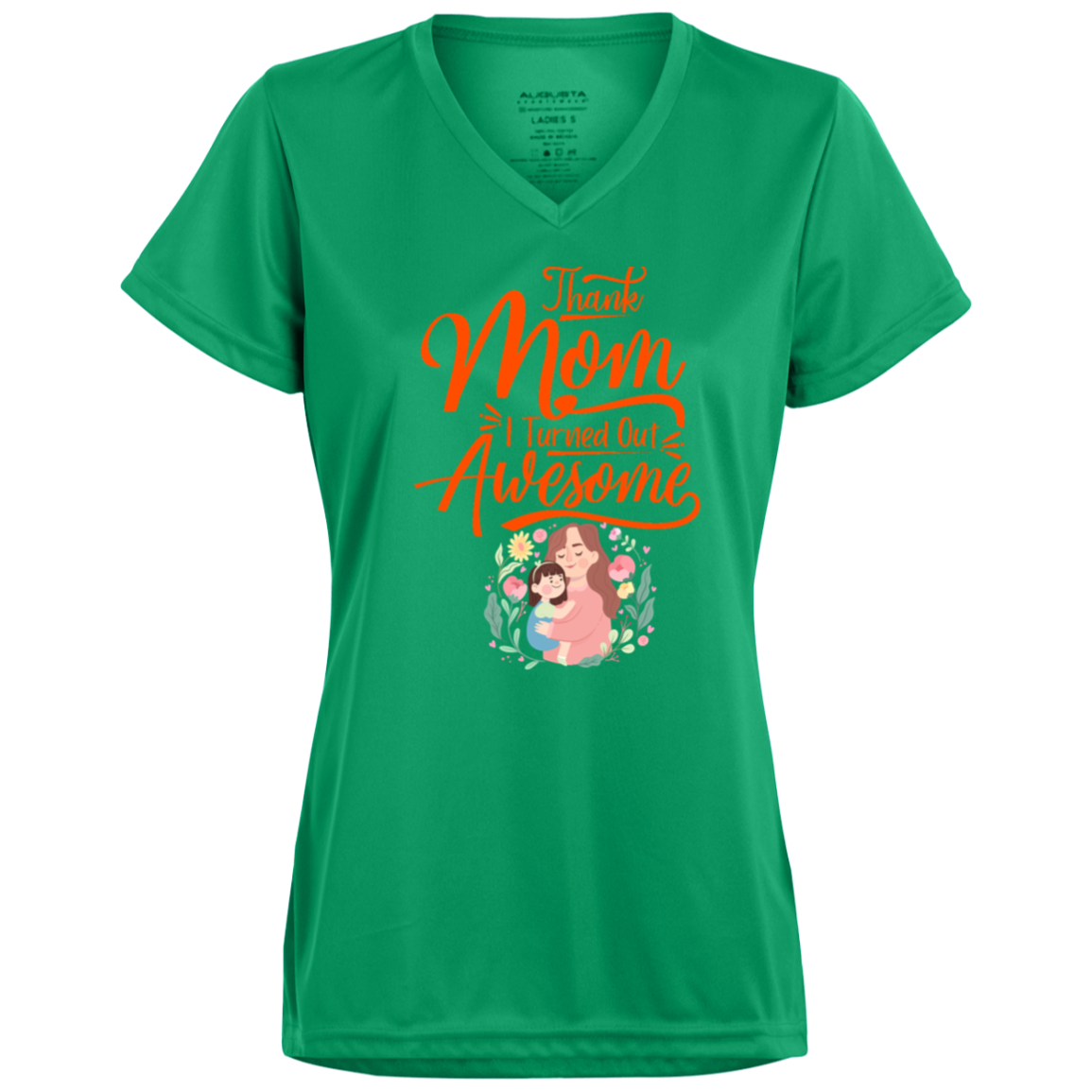 JMTES Ladies’ Moisture-Wicking V-Neck Tee