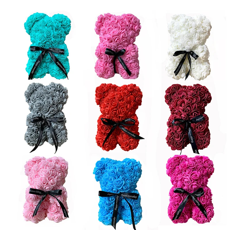 Rose Teddy Bear in Diffrent Colors