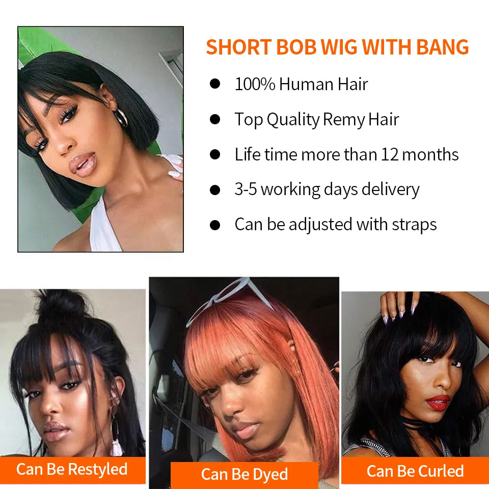 Short Straight Bob Wig