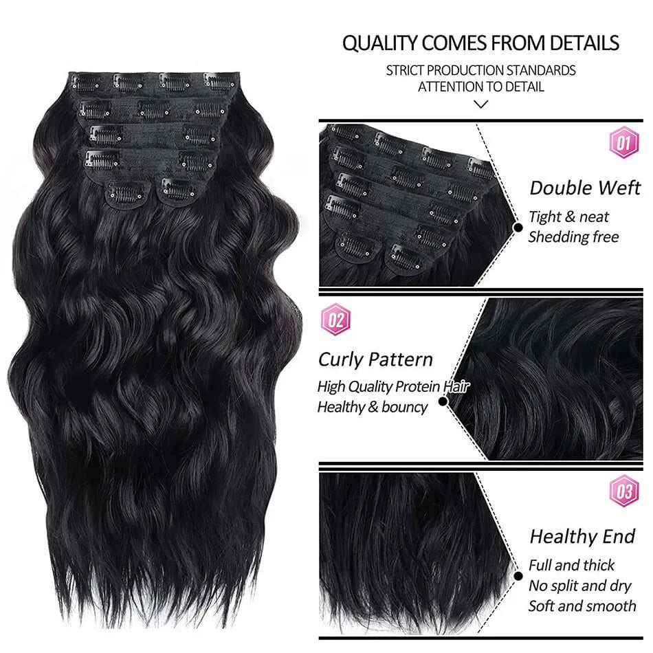 Wavy Clip In Hair Extensions