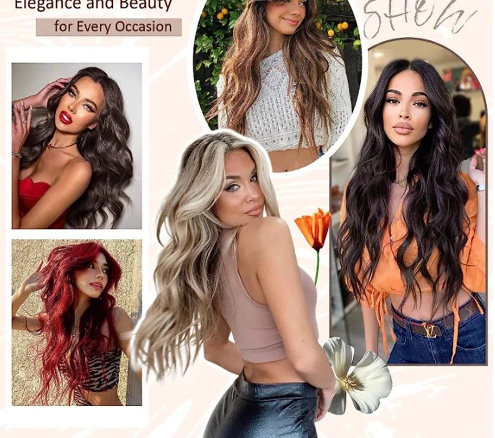 Synthetic Curly Wave Hair Extensions