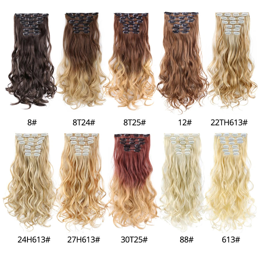 Synthetic Clip On Hair Extension