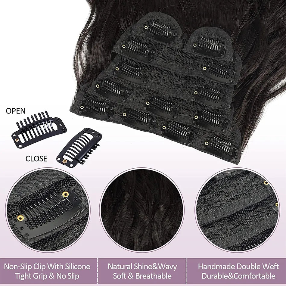 Wavy Clip In Hair Extensions