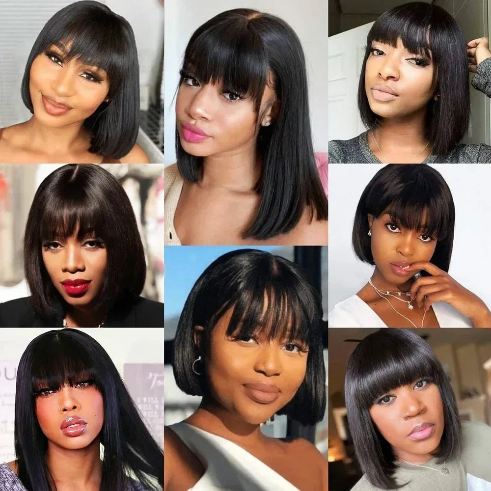 Bob Wigs With Bangs