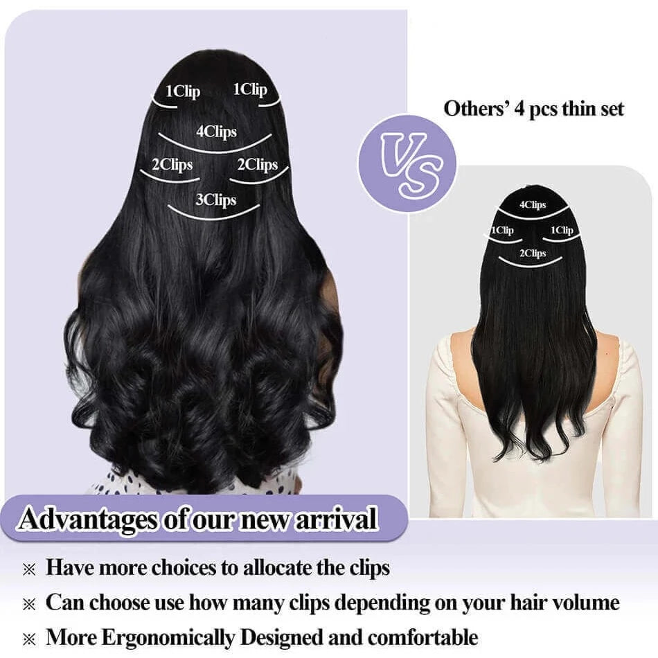 Wavy Clip In Hair Extensions