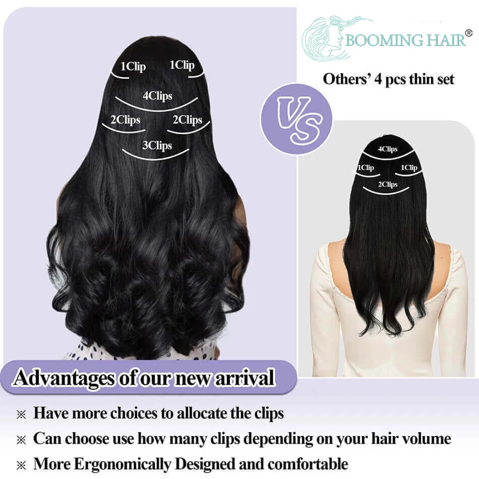 Wavy Clip In Hair Extensions