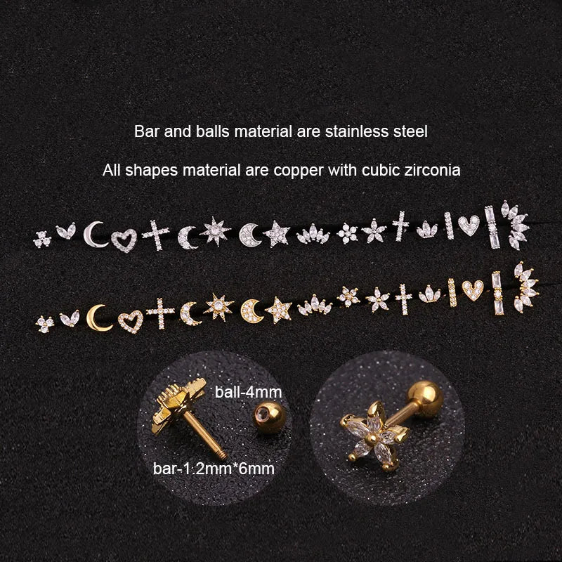 Cartilage Piercing Stud Earring