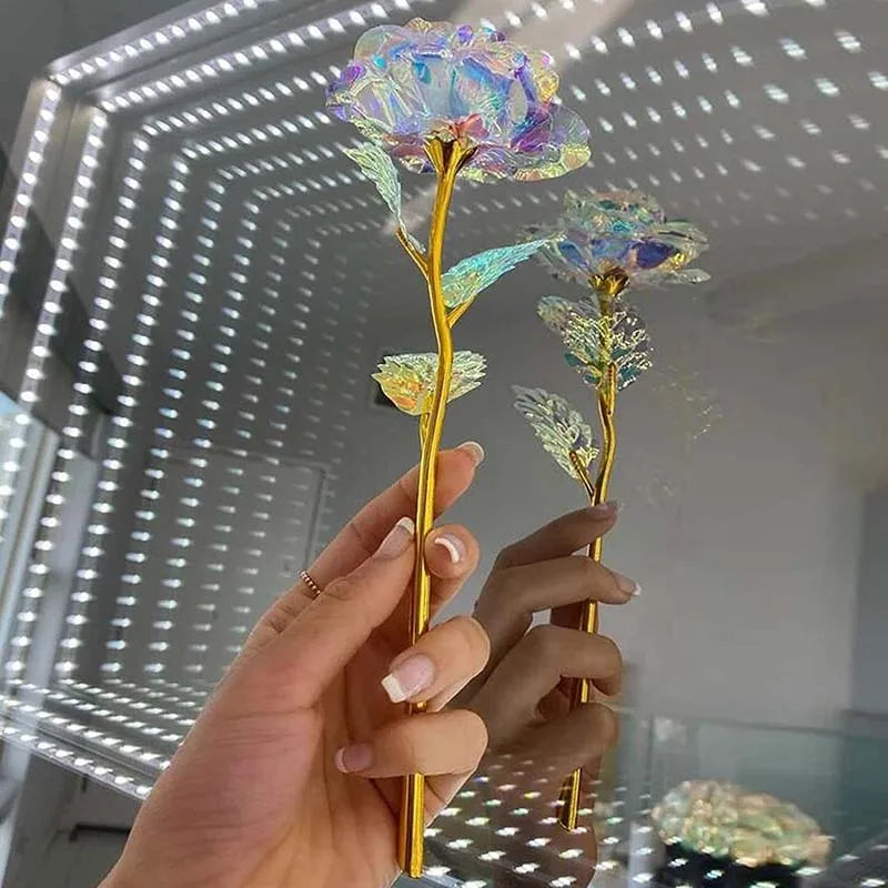 Foil Plated Artificial Roses