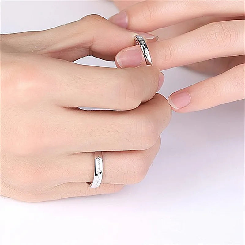 Matching Heart Couple Ring