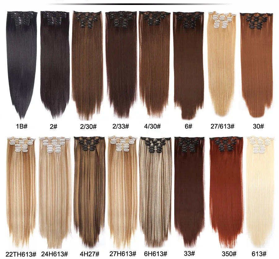 Synthetic Clip On Hair Extension