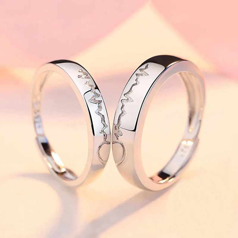 Matching Heart Couple Ring