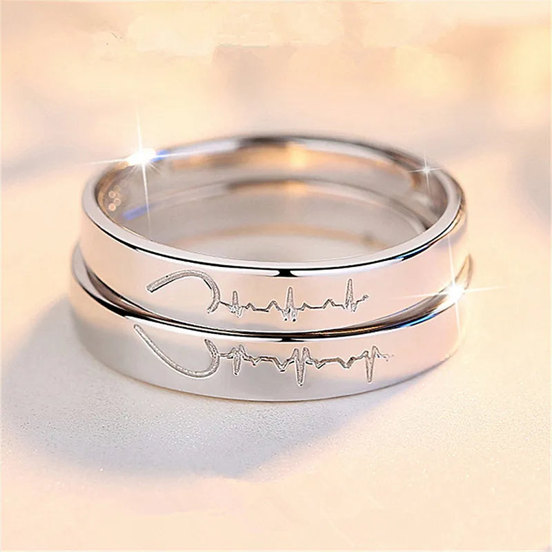 Matching Heart Couple Ring