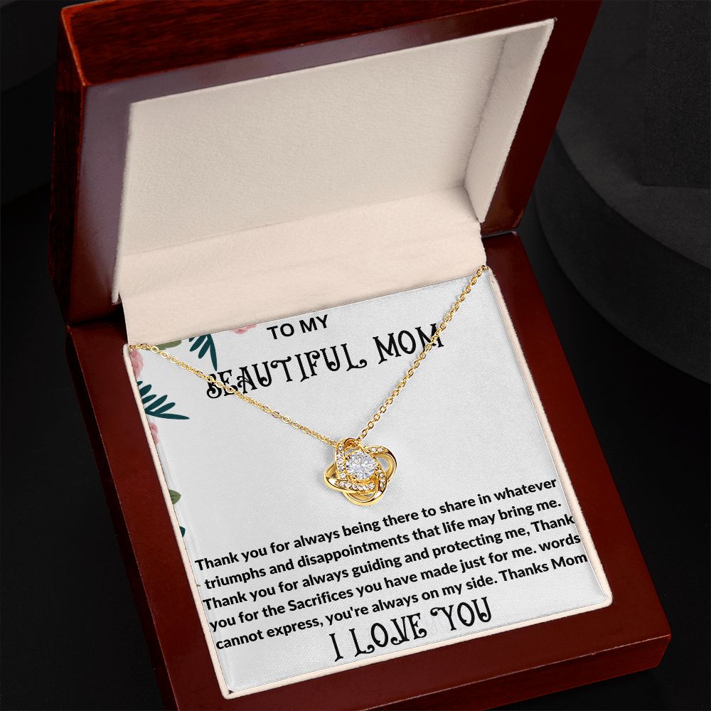 To Mom: Love Knot Necklace: 04/28/2013.  GM