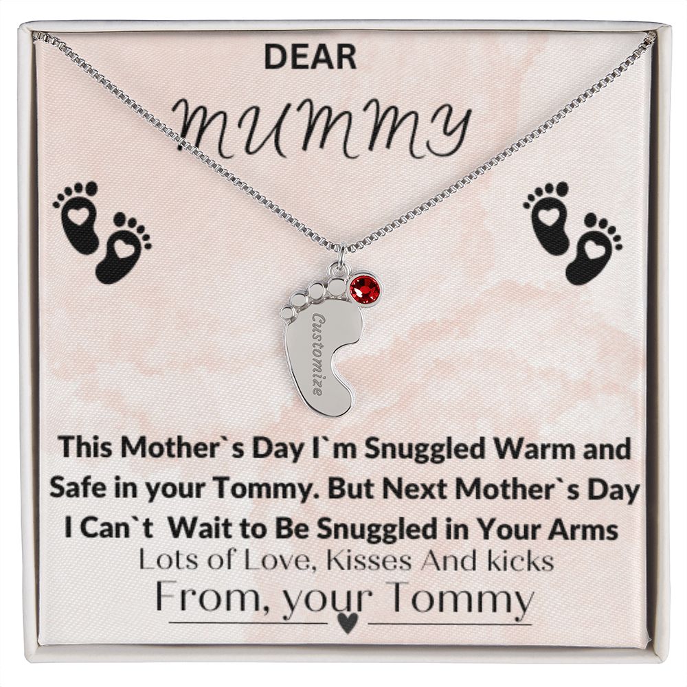 To Mummy Engraved Baby feet  05/03/2023. GM