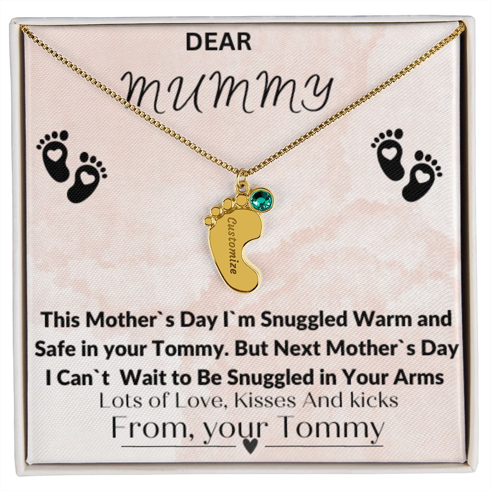 To Mummy Engraved Baby feet  05/03/2023. GM