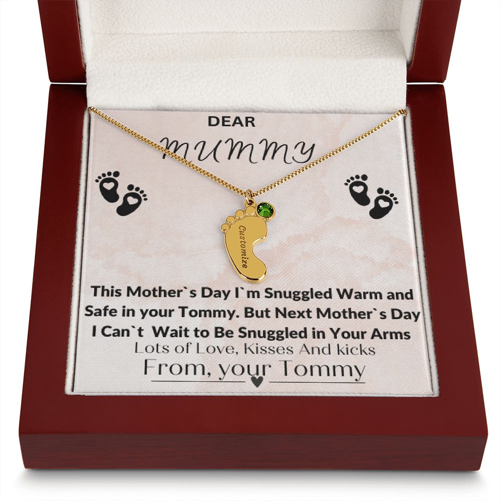 To Mummy Engraved Baby feet  05/03/2023. GM