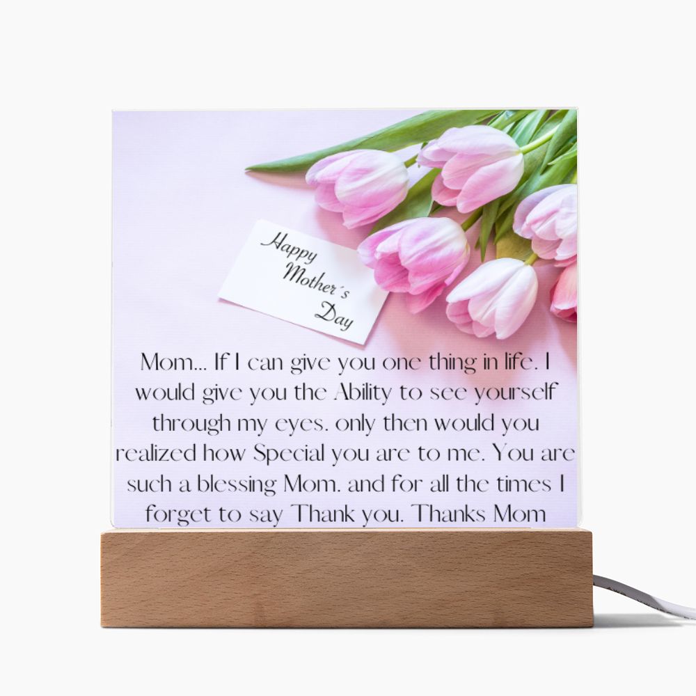 To Mother: Acrylic Plaque 05/01/2023