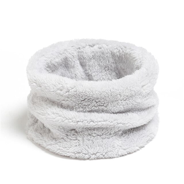 Solid Thick Plush Ring Scarf