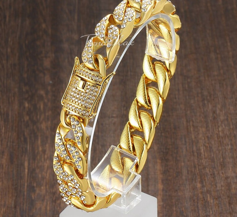 Miami Gold Curb Bracelet