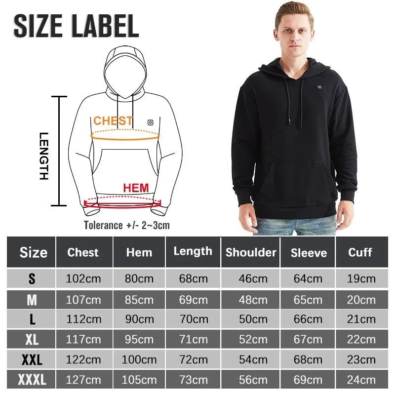 Unisex USB Heating Hoodies