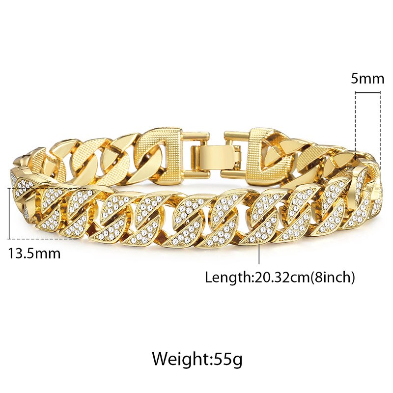 Miami Gold Curb Bracelet