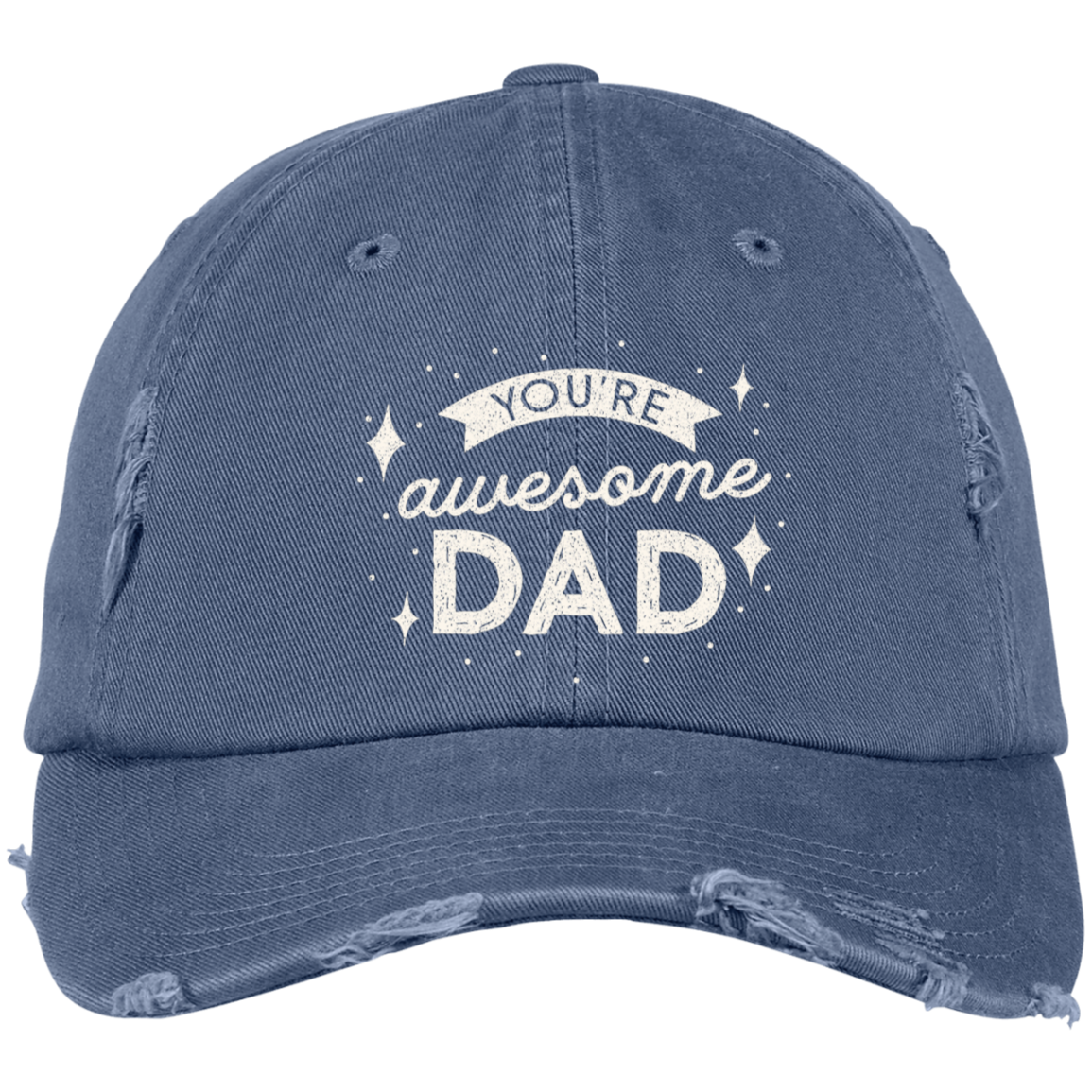 JMTES.  Embroidered Distressed Dad Cap